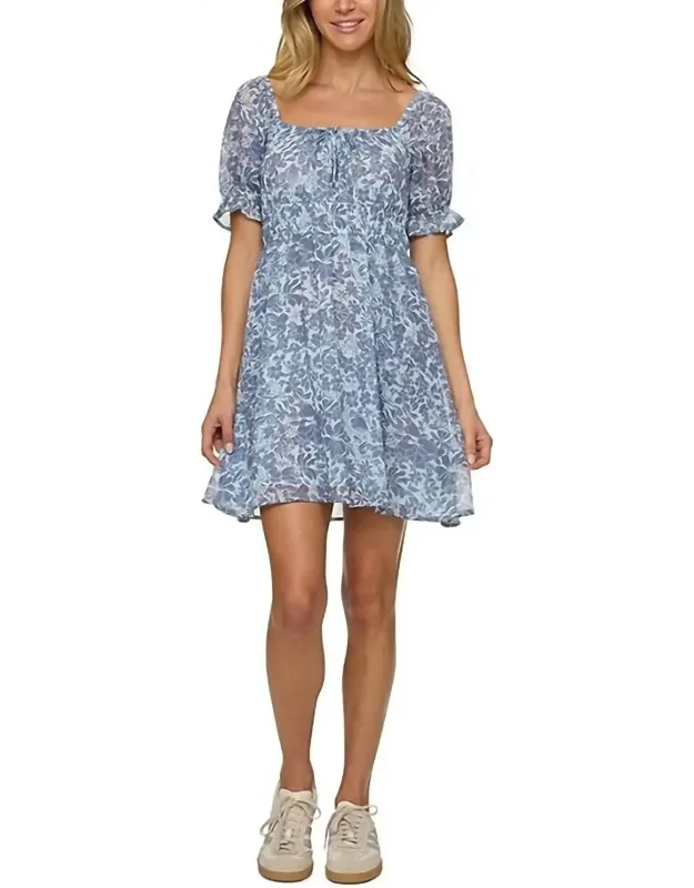 Aubrey Short Sleeve Tie Front Mini Dress