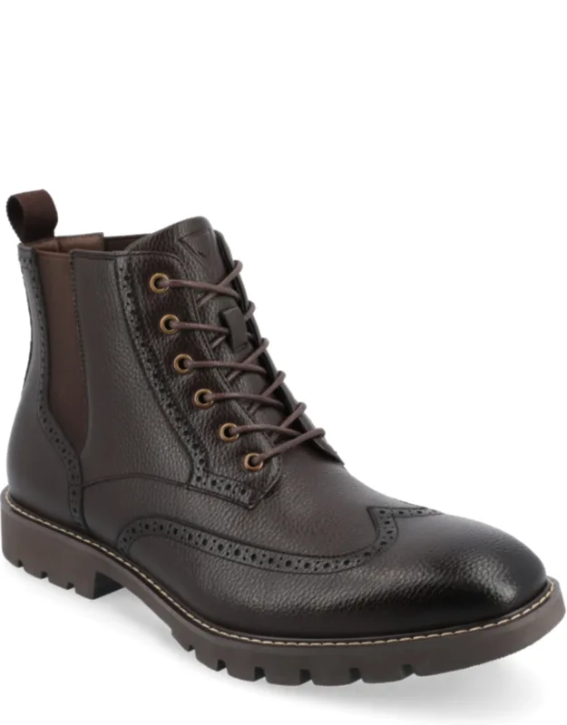 Bowman Wingtip Lace-up Ankle Boots