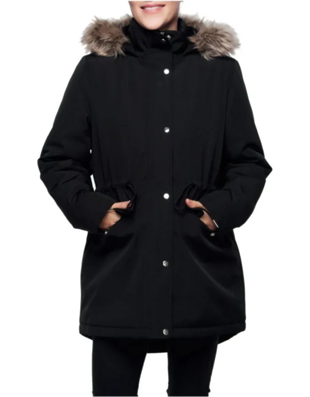 Mini Fur Lined Parka Coat
