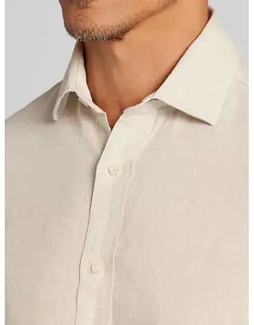 Modern Fit Linen Button Up Shirt