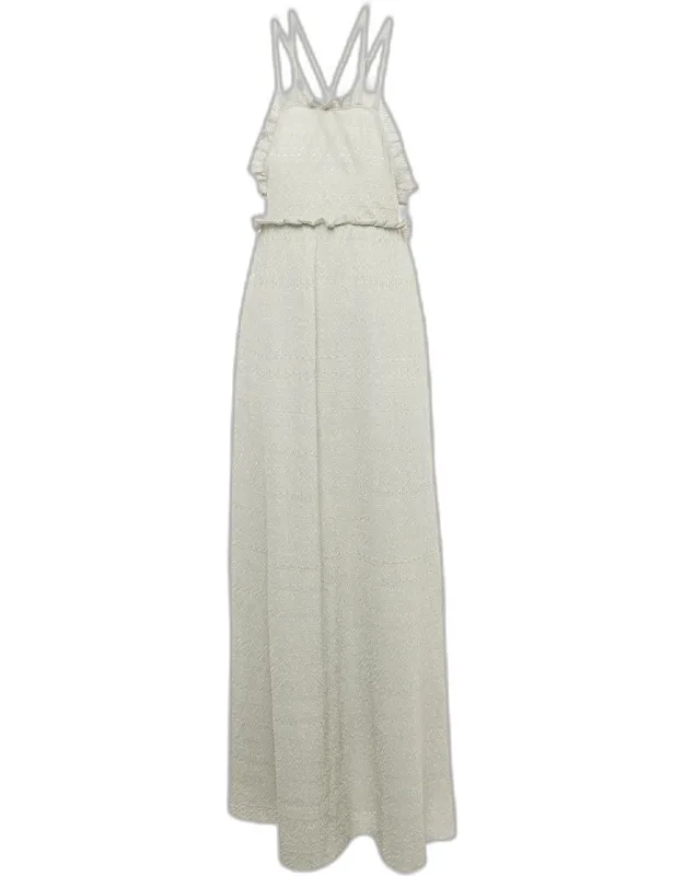 Lurex Knit Cross Back Detailed Maxi Dress