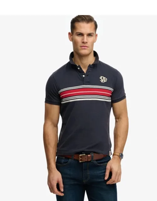 Vintage Stripe Jersey Polo Shirt