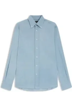 Regular-fit Shirt In Italian-made Denim