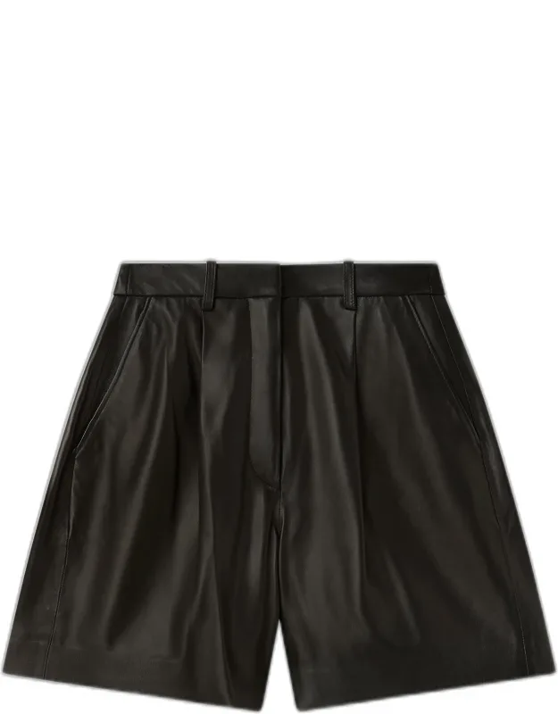 Soft Nappa Leather Shorts