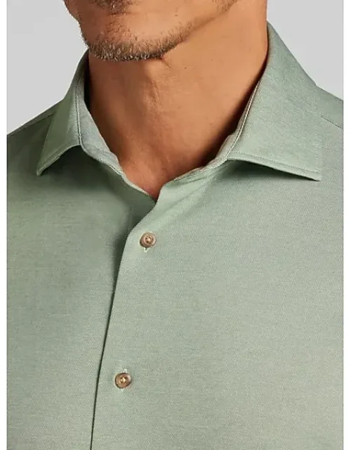 Modern Fit Knit Button Up Shirt