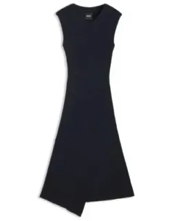 Bouclé-yarn Dress In A Slim Fit