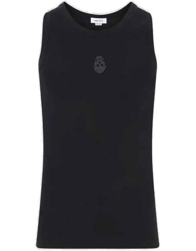 Skull Ribbed Tank Top
