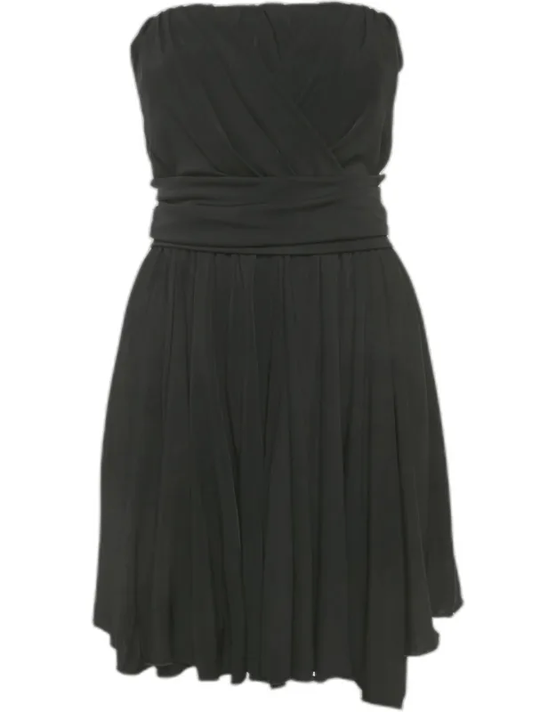 Jersey Strapless Flared Mini Dress