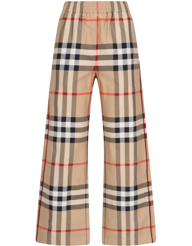Vintage Check Wide Pants