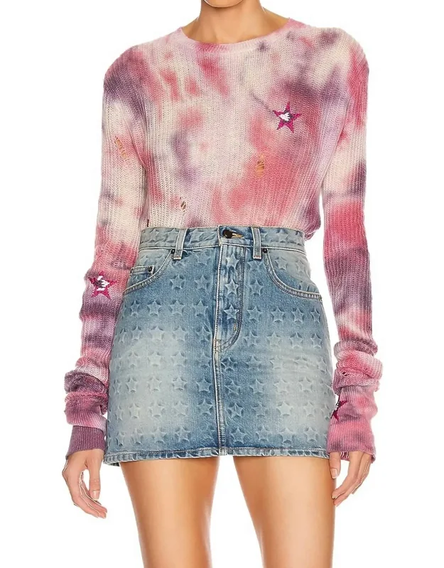 Tie Dye Stars Sweater