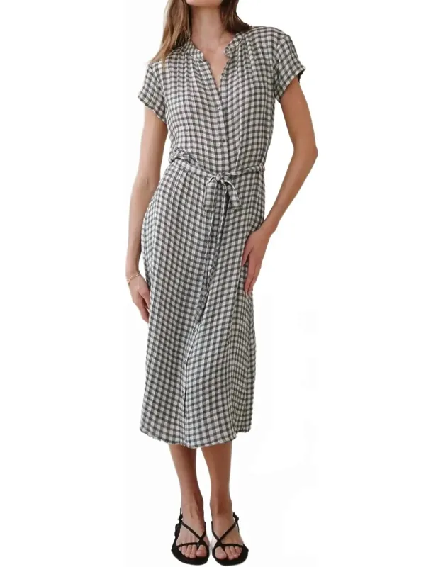 Cap Sleeve Maxi Shirt Dress
