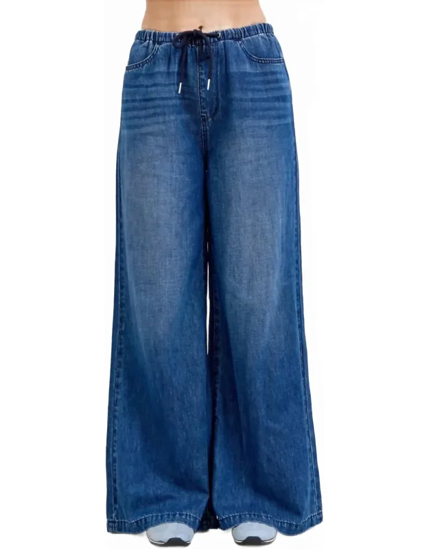 High Waist Featherweight Palazzo Fit Jeans
