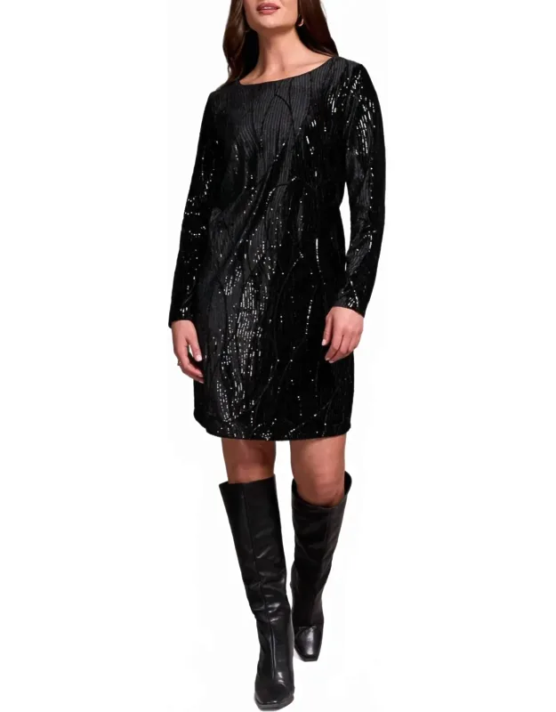 Lined Long Sleeve Dress
