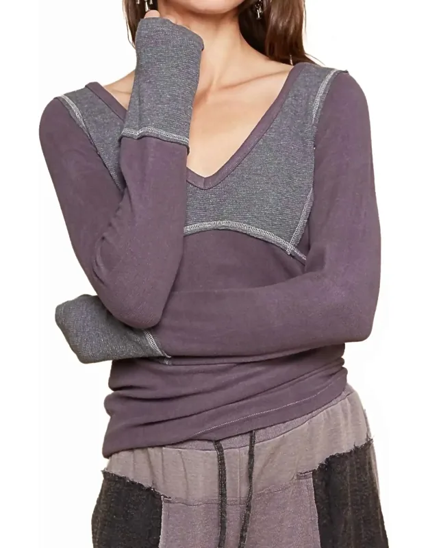 V-neck Fitted Top