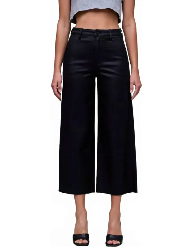 Coated Cropped Pants