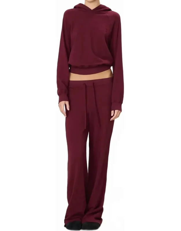 Drawstring Wide Leg Sweatpants