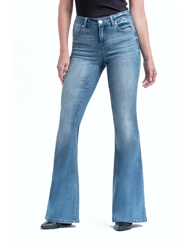 Mid Rise Flare Jeans