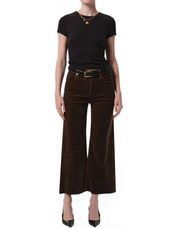 Lyra Wide Leg Crop Corduroy Pants