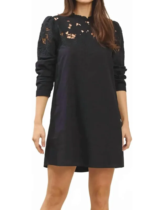 Cutwork Embroidered Mini Dress