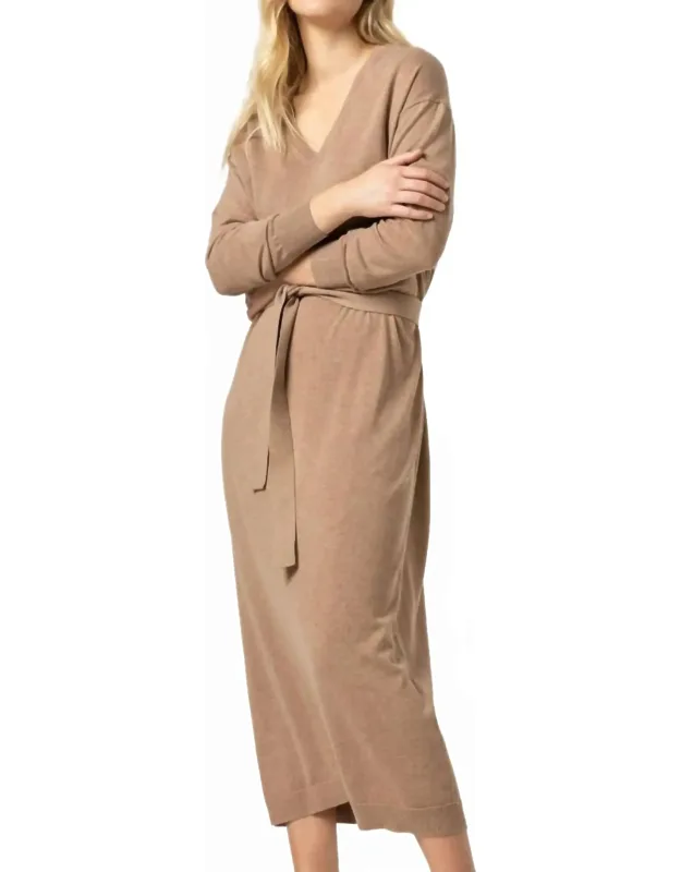 Easy V Neck Sweater Dress