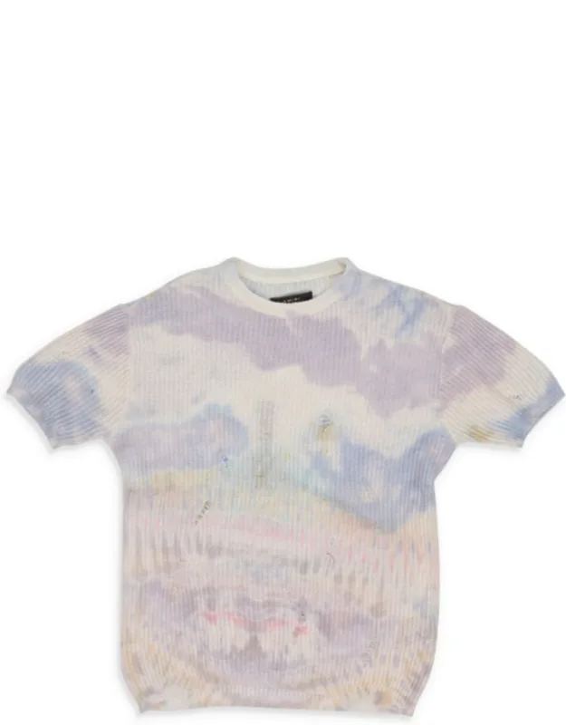 Tie Dye Knit Short Sleeve Shirt
