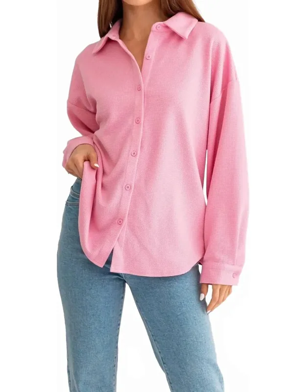 Thermal Button Down Top