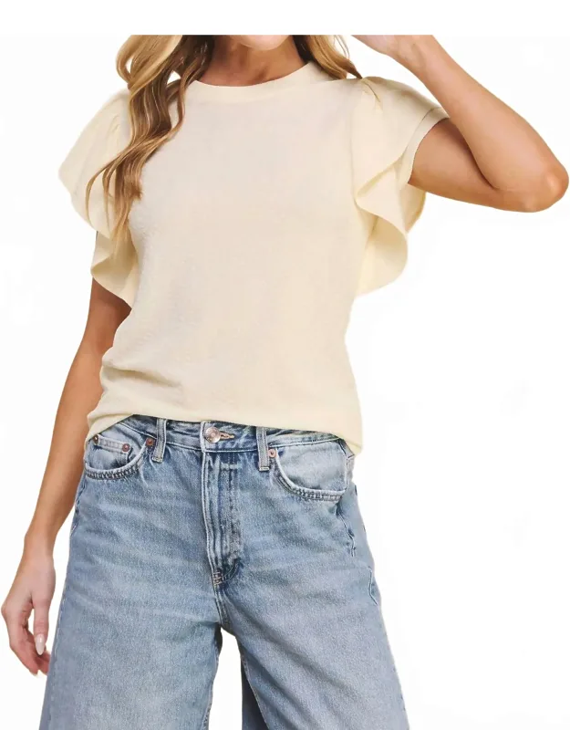 Sparkly Ruffle Sleeve Blouse