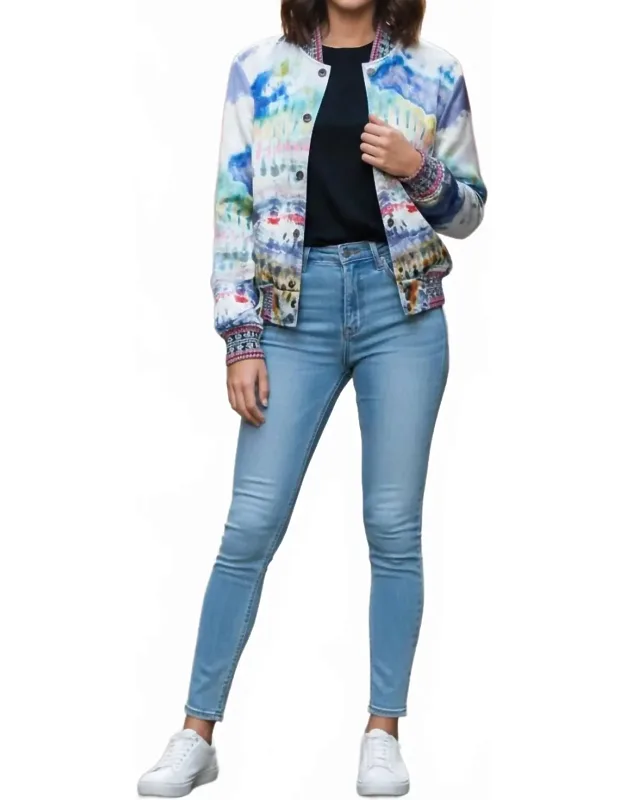 Tie Dye Bomber Jacket