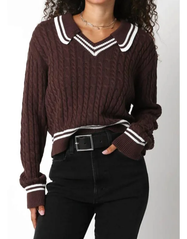 Collared Stripe Sweater
