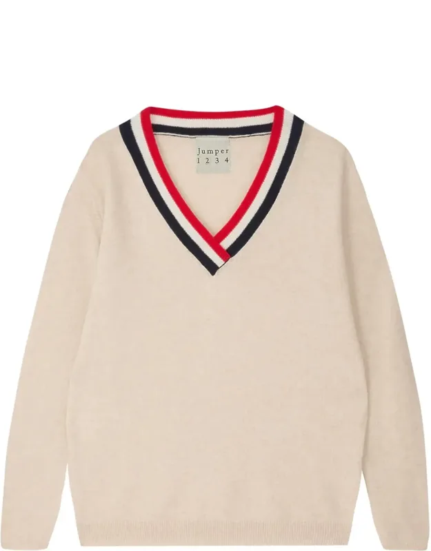 Stripe V-neck Sweater