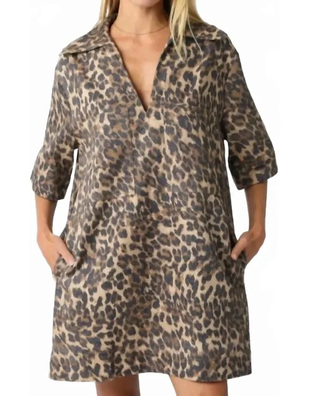 Turning Back Time Leopard Mini Dress