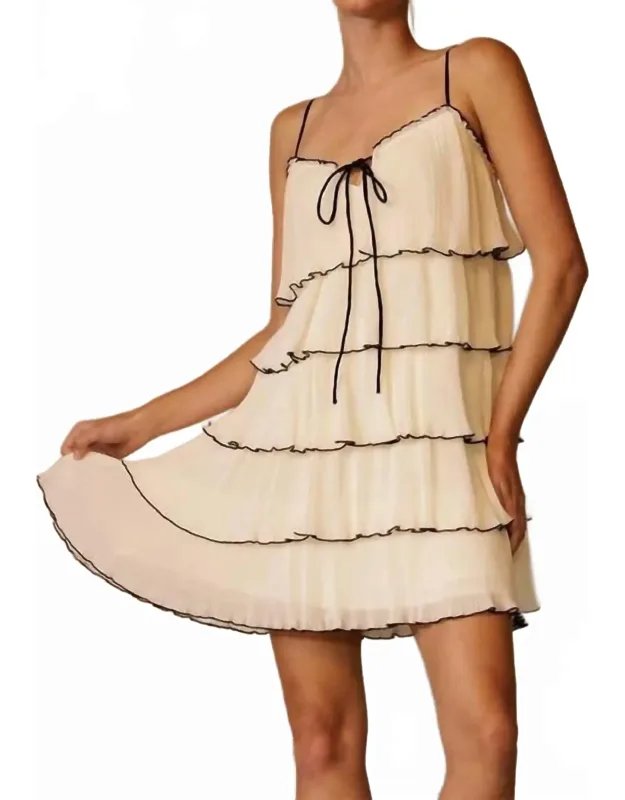 Amelie Plisse Tiered Dress