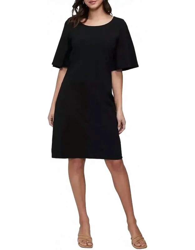 Dots Boat Neck Dress