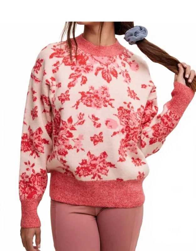 Floral Print Sweater
