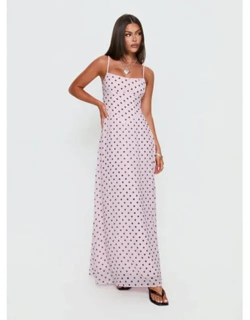 South Of France Maxi Dress With Lace-up Back And Zip Closure