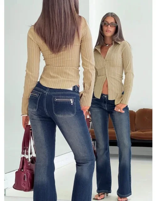 Bootleg Mid Rise Jeans