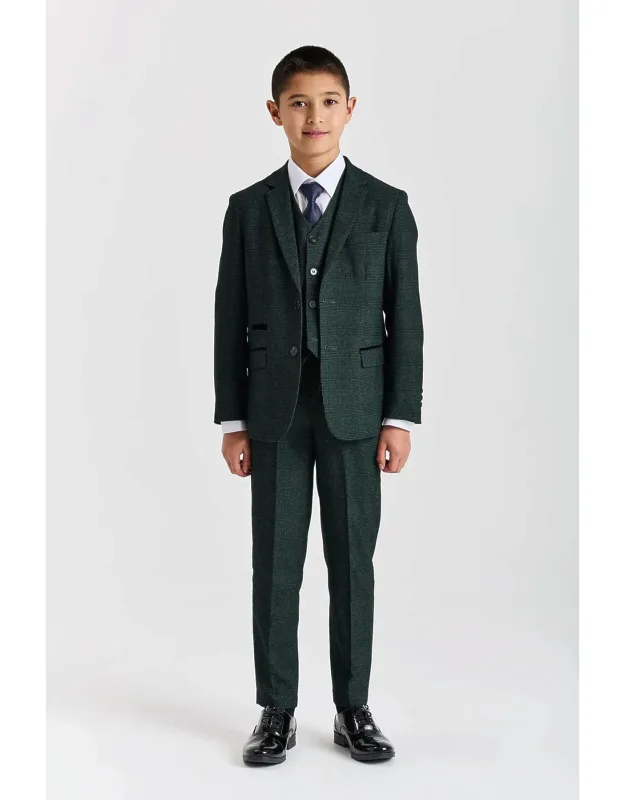 3 Piece Prince Of Wales Checked Suit