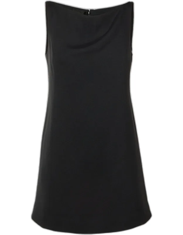 Crepe Sleeveless Mini Tunic Dress