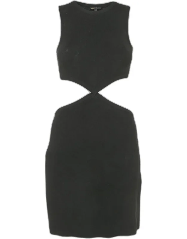 Rib Knit Open-waist Mini Dress