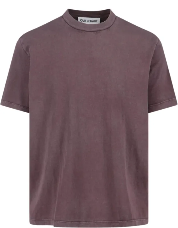 'box' T-shirt With Ribbed Crew Neck, Short Sleeves