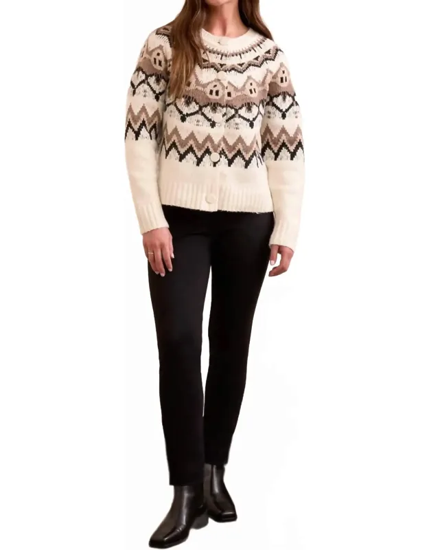 Fair Isle Button Front Sweater