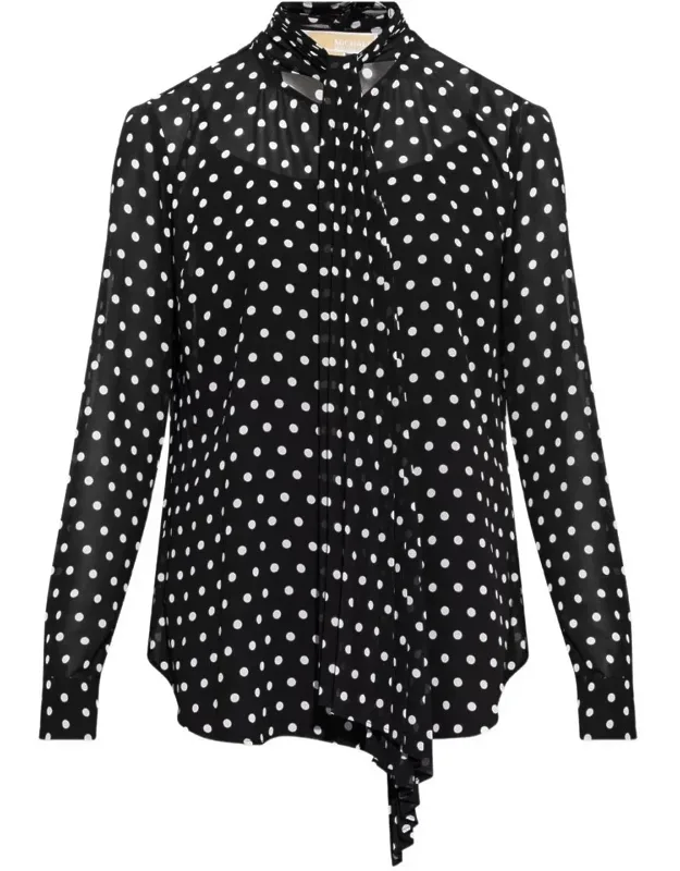 Shirt With White Polka Dots