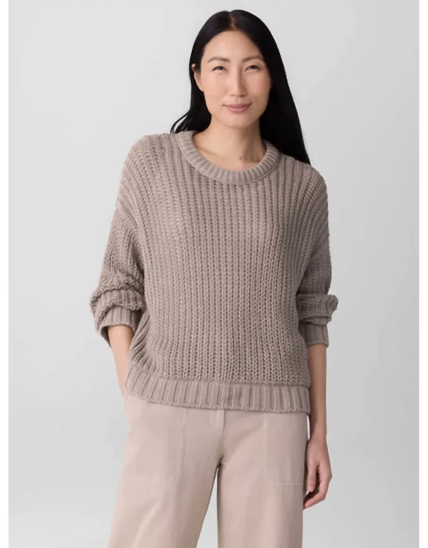 Organic Cotton Cord Knit Sweater