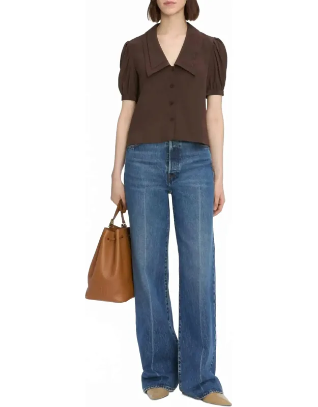 Sailor Puffed Sleeve Top