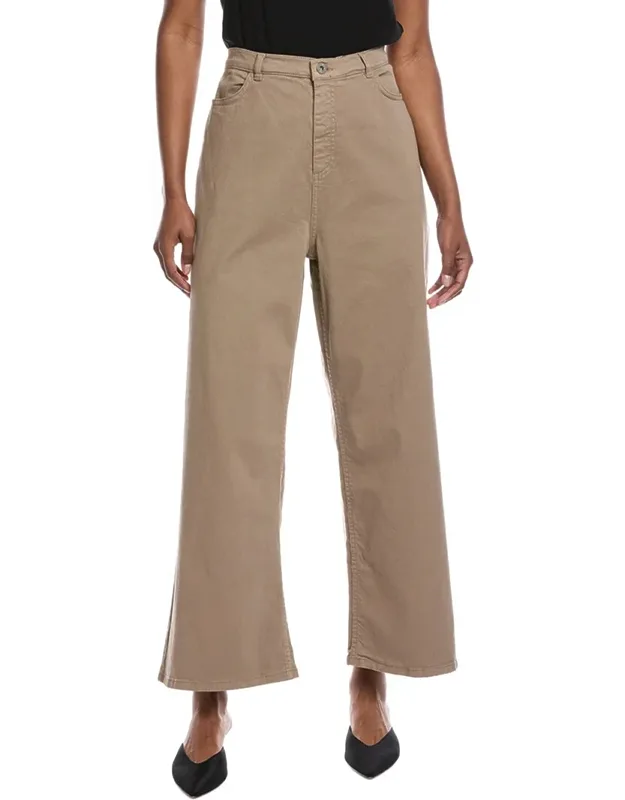 Twill High-waist Pants