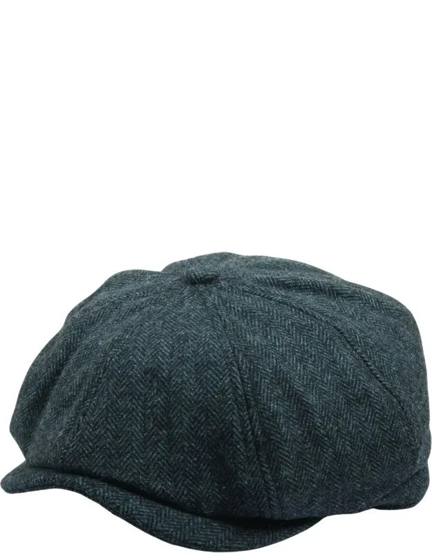 Herringbone Newsboy Hat