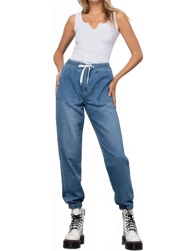 High Rise Drawstring Joggers