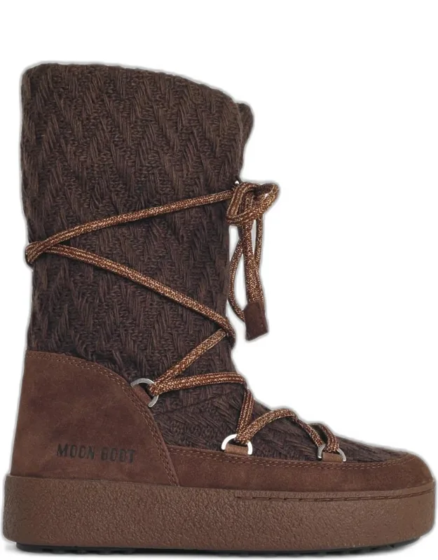 Knit Wool Blend Boots