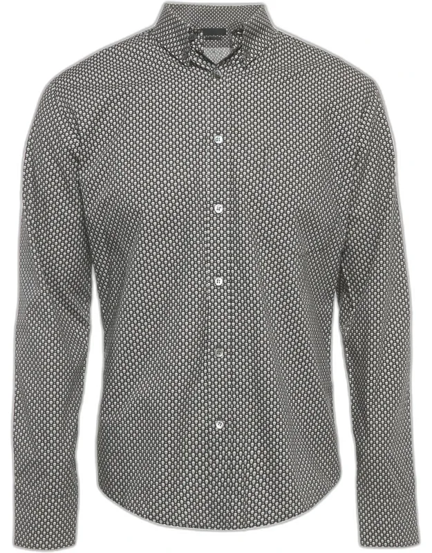 Skull Print Cotton Long Sleeve Shirt