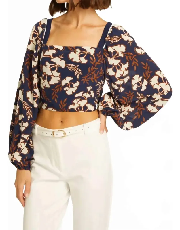 Ginko Block Print Top